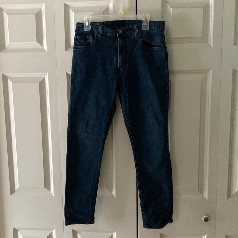 Levi’s premium 512 dark wash straight slim men’s 33/30 jeans five pocket